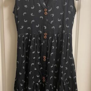 Cute sleeveless navy summer dress